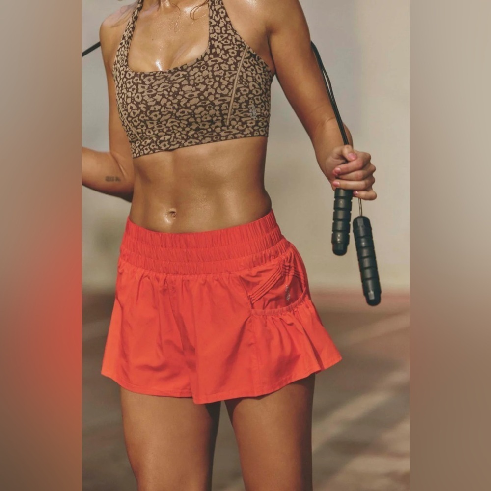 NWT FP Movement Get Your Flirt On Pleated Shorts in Scarlett